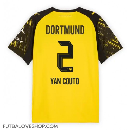 Dres Borussia Dortmund Yan Couto #2 Domáci 2025-26 Krátky Rukáv